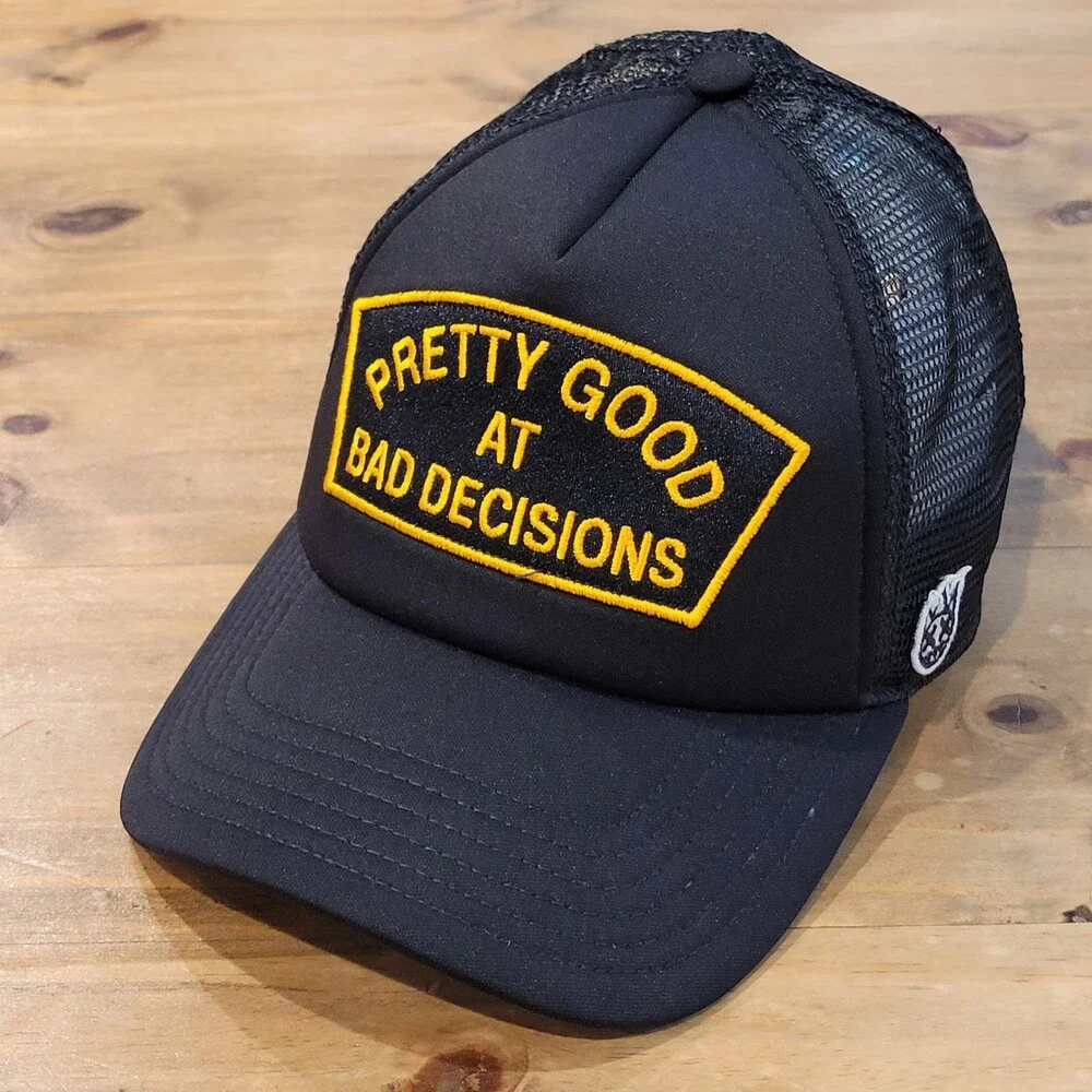 Cult of Individuality Hat Snapback Trucker Pretty Good at Bad Decisions Patch